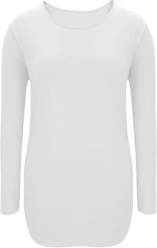 قمصان طويلة الأكمام للنساء قمصان الأمومة تمتد الأساسية الأمومة لينة سليم صالح الحمل Bodycon تونك القمم الأبيض in Kuwait