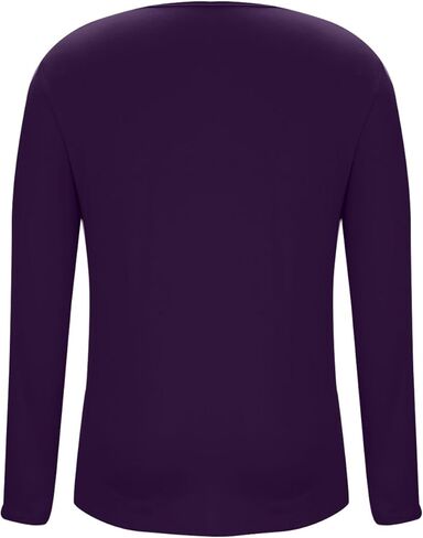 Long Sleeve Shirts for Women Maternity Tops Stretch Basic Maternity Shirts Soft Slim Fit Pregnancy Bodycon Tunic Tops Purple in Kuwait