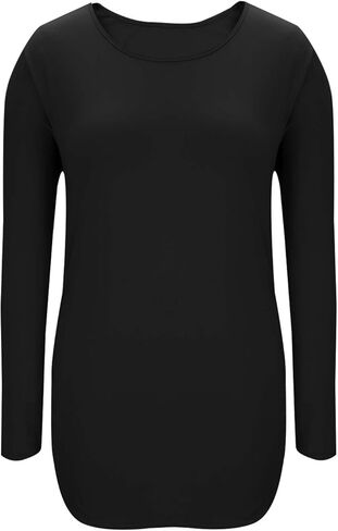 قمصان طويلة الأكمام للنساء قمصان الأمومة تمتد الأساسية الأمومة لينة سليم صالح الحمل Bodycon تونك القمم الأسود in Kuwait
