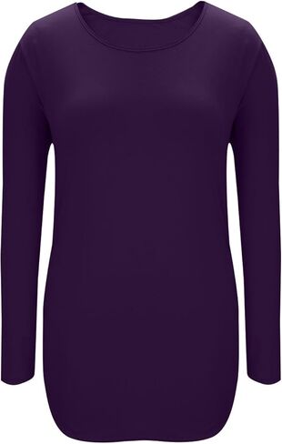 قمصان طويلة الأكمام للنساء قمصان الأمومة تمتد الأساسية الأمومة لينة سليم صالح الحمل Bodycon تونك القمم الأرجواني in Kuwait