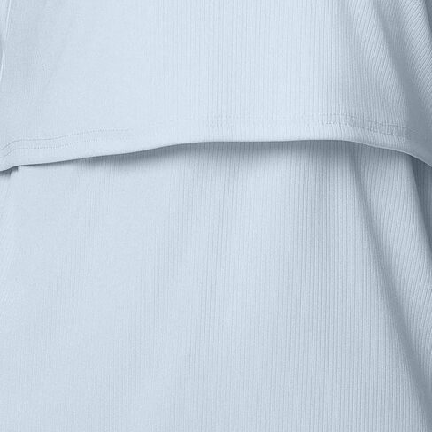 Breastfeeding T-Shirts for Women Nursing Tops 2026 Loose Round Neck Double Laye Tees Maternity Pregnancy Clothes in Saudi Arabia