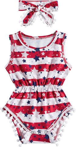 UNICOMIDEA 0-24 Months Baby Floral Romper Infant Playsuits Headband Jumpsuit Toddlers Outfits in Kuwait