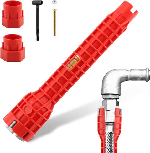 Saycker 14 في 1 مفتاح حوض المطبخ، متعدد الوظائف، أدوات تركيب صنبور الحوض، مفاتيح الحوض، مثبت الأنابيب للحمامات والمراحيض والأحواض السباكة in Kuwait
