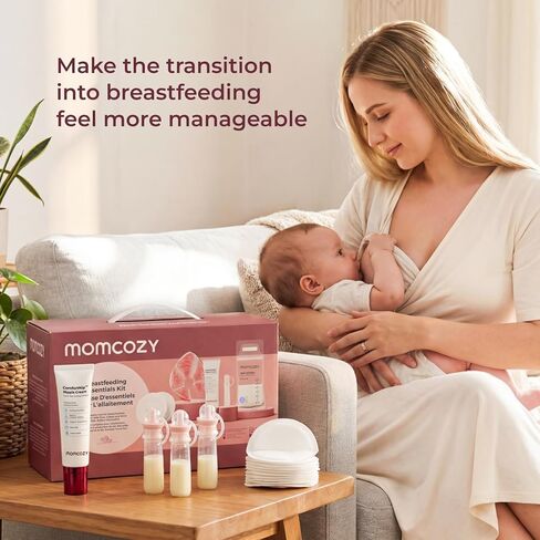 Momcozy 73pc Postpartum Essentials Kit, Initiate breastfeeding for New Moms, Hospital Bag Must Haves with Nursing Pads, Hot & Cold Breast Pads, Nipple Cream, Colostrum Collectors and Milk Storage Bags in Kuwait