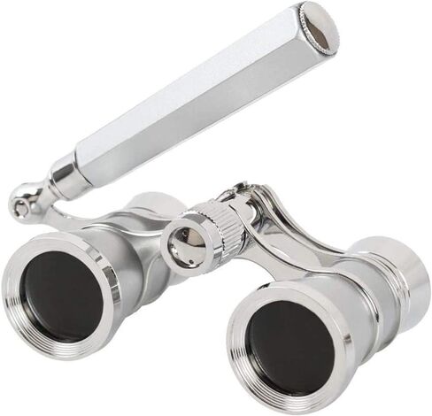 Telescopes for Adults Astronomy, High Power Binoculars Silver 3X25 Opera Binocular Coated Lens Telescope Opera Coated Theater Glass Lady Glass Handle Women monocular in Kuwait