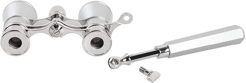 Telescopes for Adults Astronomy, High Power Binoculars Silver 3X25 Opera Binocular Coated Lens Telescope Opera Coated Theater Glass Lady Glass Handle Women monocular in Kuwait