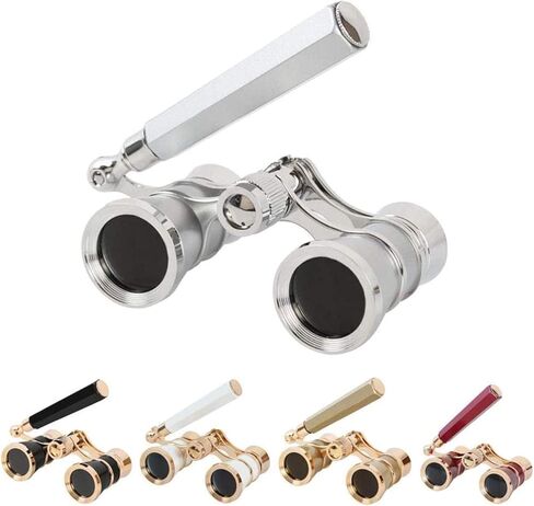 Telescopes for Adults Astronomy, High Power Binoculars Silver 3X25 Opera Binocular Coated Lens Telescope Opera Coated Theater Glass Lady Glass Handle Women monocular in Kuwait
