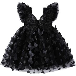 Baby Girls Butterfly Dress Tulle Party Outfit Elastic Waist Photoshoot Birthday Wedding Dresses 0-24M in Kuwait