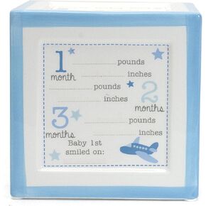 Child to Cherish New Baby Keepsake Piggy Bank, A Block to Grow On, Blue in Kuwait