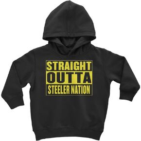 Expression Tees Straight Outta Steeler Nation Football Toddler-Sized Hoodie And Infant Fleece Rompers in Kuwait