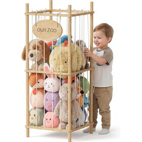Brelley Stuffed Animal Storage Wood Toy Storage Organizer, Large Toy Chest Stuffed animal holder for Kids Nursery Playroom Bedroom in Saudi Arabia