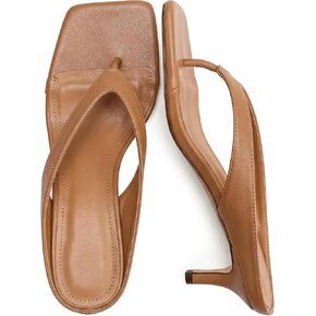 Riekhany Kitten Heeled Sandals for Women Slip On Square Clip Toe Flip Flips Low Heel Pumps Comfortable Thong Slide Shoes Dressy Slippers in Saudi Arabia