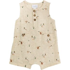 Mud Pie Baby Boy Duck Print Shortall in Kuwait