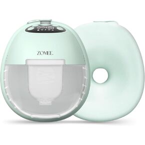 Zomee Mother’s Nature W1 Wearable Breast Pump, Hands-Free & Hospital-Grade, 12 Suction Levels, 4 Modes, Warming Technology, Mimics Baby’s Rhythm, Quiet Portable Design, BPA-Free, 2-Year Warranty in Saudi Arabia