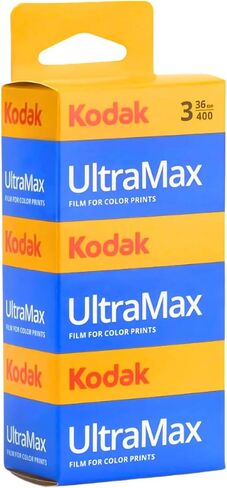 فيلم Kodak GC/UltraMax 400 لون سلبي 35 مم، 36 عرضًا، 3 عبوات مع قطعة قماش من الألياف الدقيقة in Kuwait