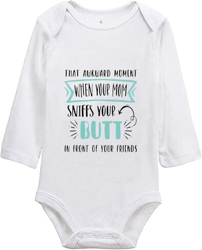 listery That Awkward Moment When Your Mom Bodysuit Funny Baby Clothes Funny Newborn For Babies in Kuwait