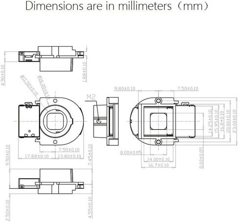 HD 5MP IR Cut Filter M12 * 0.5 محول مرشح مزدوج مثبت على العدسة (حجم منفذ الطاقة 1.25 مم) (الحزمة: فتحة 20 مم) in Kuwait