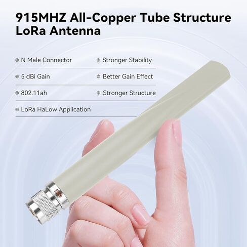 Lora Antenna 915MHz 5dbi Gain Omni Outdoor N Male Male Connector 915MHz 802.11ah for Meshtastic Lora Halow Halow Long Ranger in Kuwait