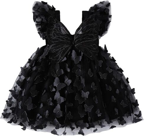 Baby Girls Butterfly Dress Tulle Party Outfit Elastic Waist Photoshoot Birthday Wedding Dresses 0-24M in Kuwait