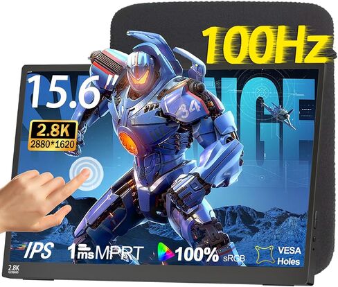 شاشة IBW صغيرة محمولة مقاس 10.5 بوصات 500 شمعة في المتر المربع 2000:1 FHD 1280P IPS، شاشة صغيرة نحيفة للغاية مع مسند ومكبر صوت مزدوج، شاشة ألعاب محمولة USB C HDMI HDR، شاشات سفر لأجهزة الكمبيوتر المحمول in Kuwait