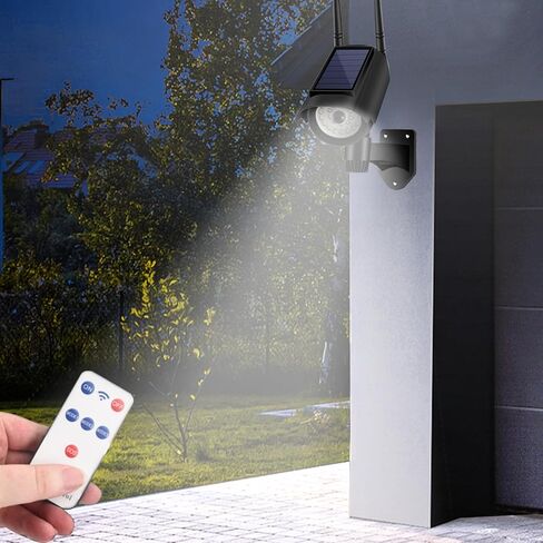 Solar Fake Security Camera Powered Human Sensor Fake Camera with Flashing Led 3 Lighting Modes Wireless Dummy Cameras for Outside 130°Action Fakes Security Cameras for Garden & Business (Black) in Kuwait