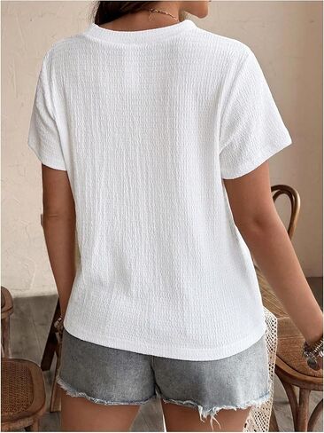 MakeMeChic Women's Maternity T Shirt Floral Crew Neck Short Sleeve Split Pregnancy Tops in Saudi Arabia