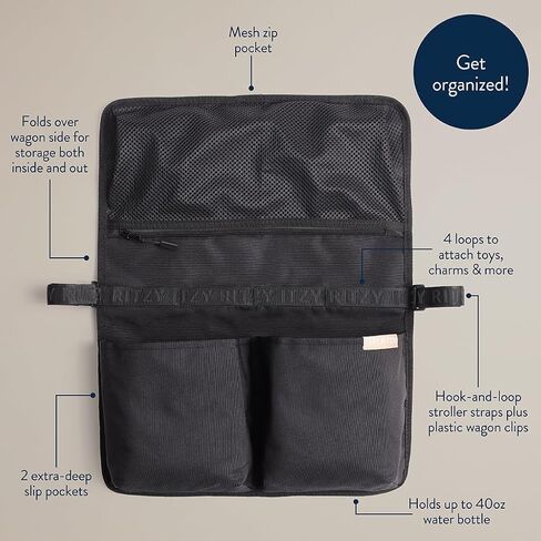 Itzy Ritzy Stroller and Wagon Foldover Organizer (Black) in Kuwait