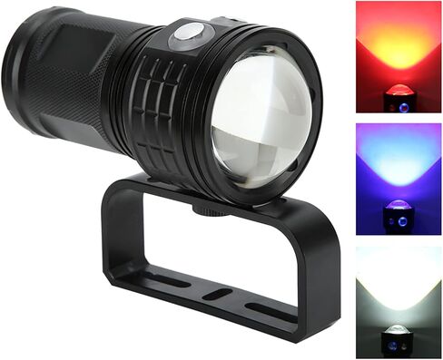 مصباح يدوي Fafeicy QX3 400LM LED COB تحت الماء للتصوير الفوتوغرافي بالفيديو 100 متر (أسود) in Kuwait