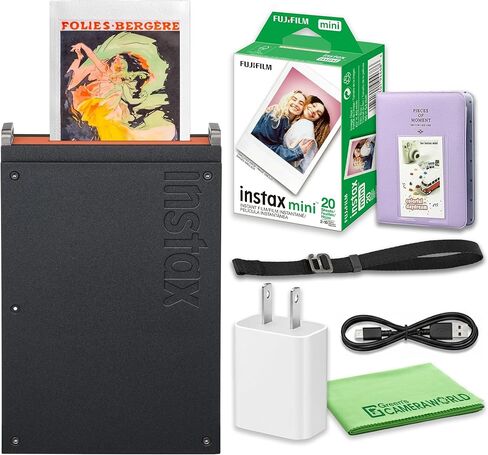 Fujifilm instax mini Link+ Portable Smartphone Printer Starter Bundle with Photo Album, Charger and 20-Photo Instax Mini Film Pack in Kuwait