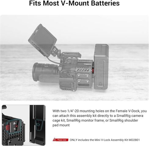 SMALLRIG V Mount Battery VB50 Black and Mini V-Lock Assembly Kit in Kuwait