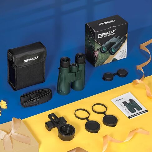 18x56 UHD Binoculars for Adults High Powered with Upgraded Phone Adapter, Wide Field of View Binoculars with Clear Low Light Vision, Lightweight Waterproof Binocular for Bird Watching Travel Cruise in Kuwait