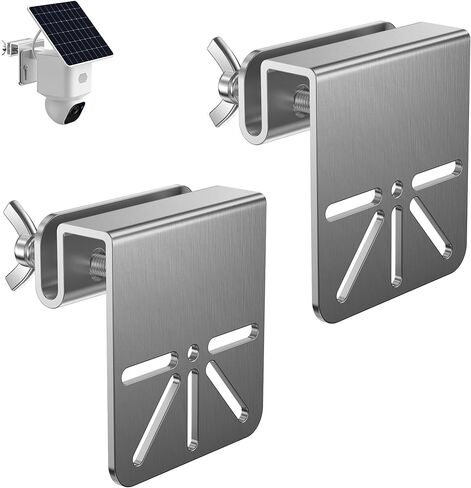 2 Pack Gutter Mount Bracket Compatible with Eufy Solocam S340/E30, No Drill Installation, Stainless Steel Gutter Mount for Security Camera, Security Camera Holder in Kuwait