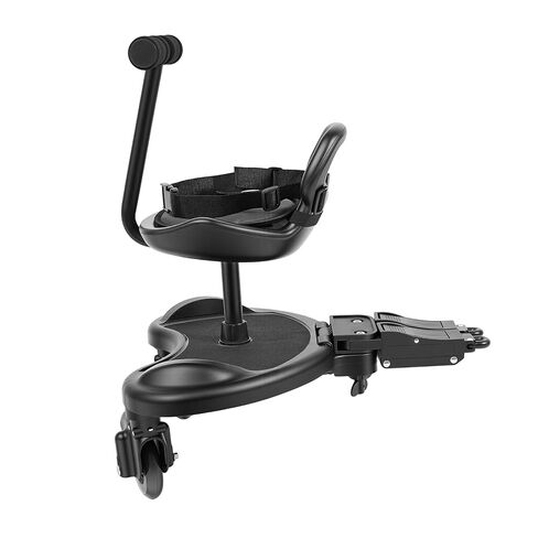 Universal Stroller Board, 2 in 1 Portable Children Rider Stroller Attachment w/Saddle Seat, Buggy Board Wheeled Pushchair Stroller w/Standing Platform & Universal Wheel, Holds Children Up to 55lbs in Kuwait