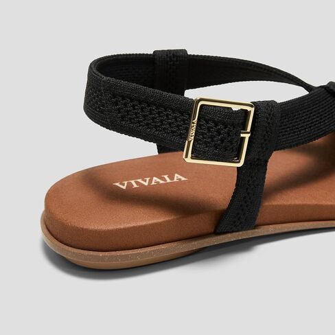 VIVAIA Derorice Women's Ring Toe Metal Flat Sandals Summer Slip-on Square Open Toe Non-Slip Vocation Sandals in Saudi Arabia