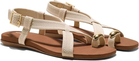 VIVAIA Derorice Women's Ring Toe Metal Flat Sandals Summer Slip-on Square Open Toe Non-Slip Vocation Sandals in Saudi Arabia