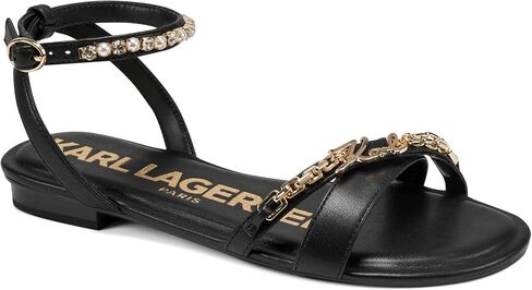 KARL LAGERFELD womens Christiano Strappy Flat Sandal in Saudi Arabia