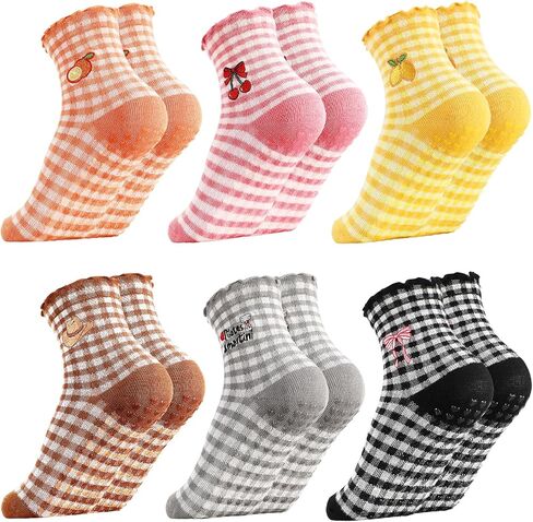 Baby Toddler Girls Ruffle Socks Cute Heart Non Slip Grippy Cotton Ankle Crew Socks for Kids Toddler Girls in Kuwait
