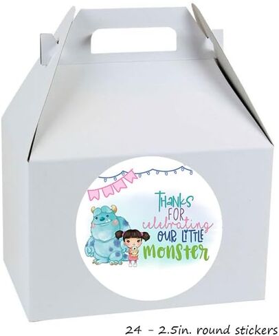 Silly Goose Gifts A Sweet Little Monster Is On The Way - Monsters Inc Baby Shower Character Themed Supply (Baby Shower Stickers) in Kuwait