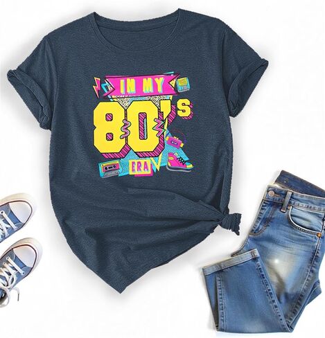 قمصان 80s أنا أحب الثمانينات تي شيرت عتيق 1980s موسيقى الديسكو تي شيرت للحفلات in Kuwait