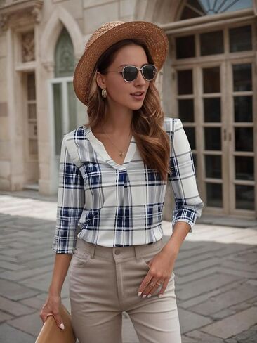 Nursing Tops for Breastfeeding Maternity 3/4 Rolled Sleeve Breastfeeding Shirts for Women White in Kuwait