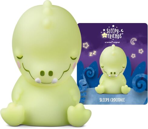 Tonies Night Light - شخصية تشغيل صوت التمساح النعاس من Sleepy Friends | الوهج الدافئ | 75 دقيقة من الألحان الجميلة وأصوات الطبيعة | سجل قصص ما قبل النوم الخاصة بك in Kuwait