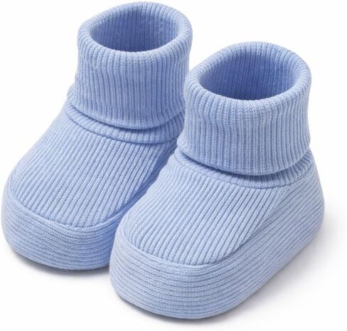CEOBABY Baby Booties 0–3 Months, Newborn Shoes, Soft Cotton Infant Bootie Socks, Stay-On Baby Shoes for Boys & Girls in Saudi Arabia