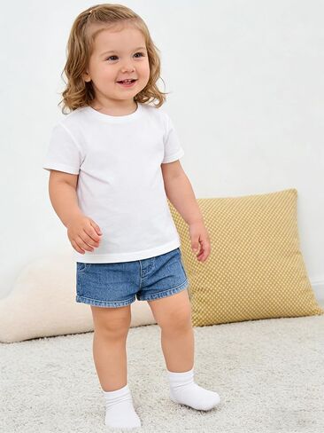 Toddler Grip Socks Unisex Baby Seamless Crew Ankle Cotton Socks Non-Slip for Girls Boys 6 Pairs in Saudi Arabia