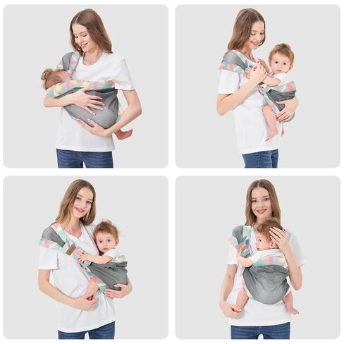 IULONEE Baby Wraps Carrier Baby Carrier Newborn to Toddler Lightweight Infant Wrap Sling Baby Holder Adjustable Toddler Carrier Holder Ergonomic Baby Sling for Newborn Up to 6-36 Months (Blue) in Kuwait
