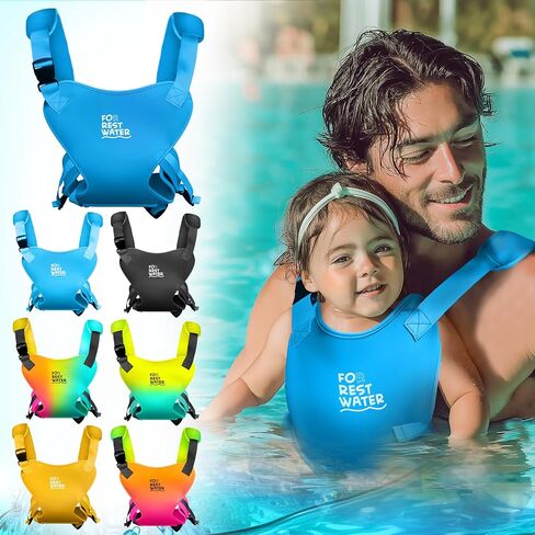 Baby Carrier - Premium Neoprene Ergonomic for Warm & Safe Water & Land Fun (4-24 Months) - Adjustable Infant & Toddler Harness – Summer & Winter Baby Carrier (Black) in Kuwait