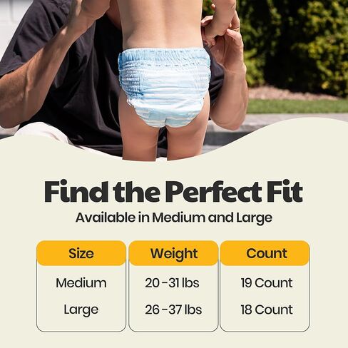 DYPER Baby Swim Diapers Size Medium (20-31 lbs), 19 Count | Disposable Swim Pants | Plant-Based, Hypoallergenic & Fragrance Free | Won't Swell in Water | for Pool, Beach, Swim Lessons & Water Play in Saudi Arabia