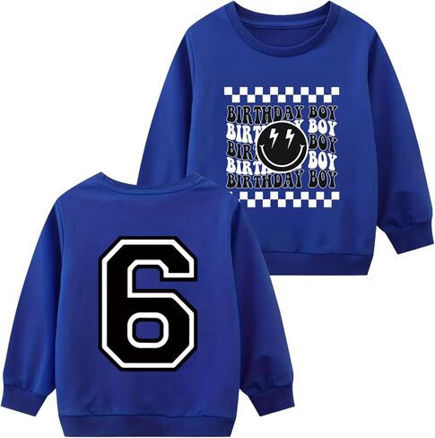 Birthday Boys Sweatshirt 2-7 Years Old Kids Boy Birthday Pullove Party Long Sleeve Tops in Kuwait