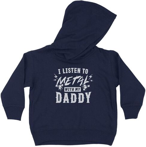 I Listen to Metal with My Daddy Kids Hoodie Sweatshirt Toddler in Kuwait