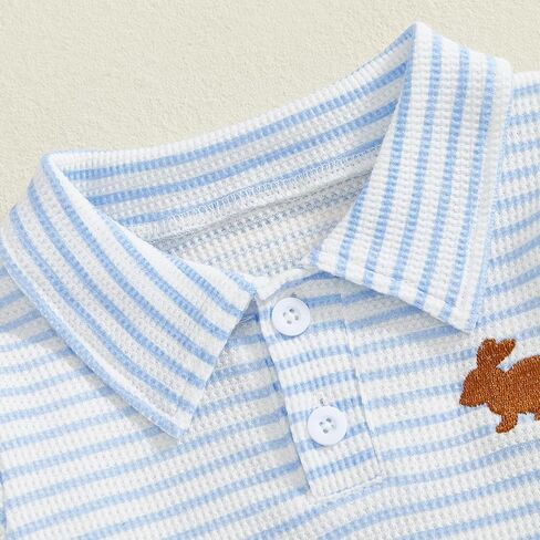 Toddler Baby Girl Boy Easter Outfit Bunny Carrot Embroidery Sweatshirt Tops Long Sleeve Polo Shirts Pullover Clothes in Kuwait