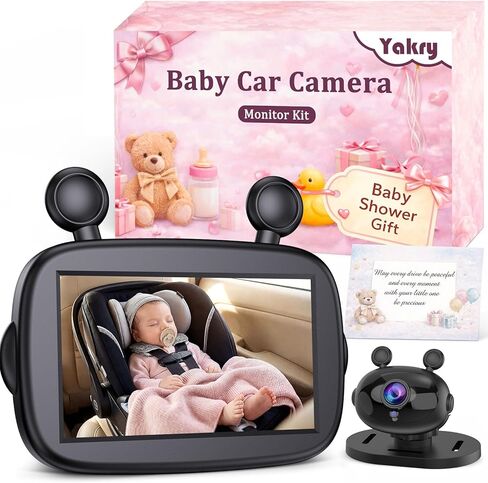 HD 1080P Baby Car Camera: Easy to Install 150° Wide Angle Car Seat Camera - Ultra-Clear Night Vision Full Backseat View - Safe Driving for Infants Kids Toddlers in Kuwait